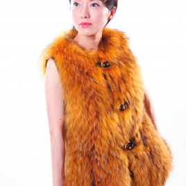 Ladies’ Red Fox Fur Waistcoat
